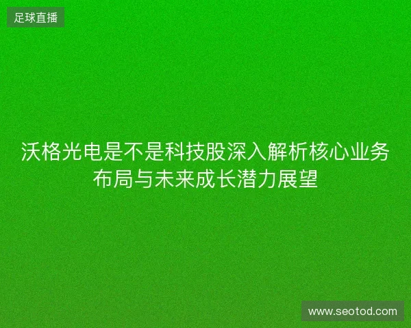 沃格光电是不是科技股深入解析核心业务布局与未来成长潜力展望
